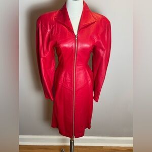 Authentic Vintage Michael Hoban North Beach Leather Dress XS